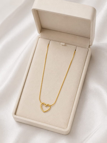 Golden Heart Pendant Necklace