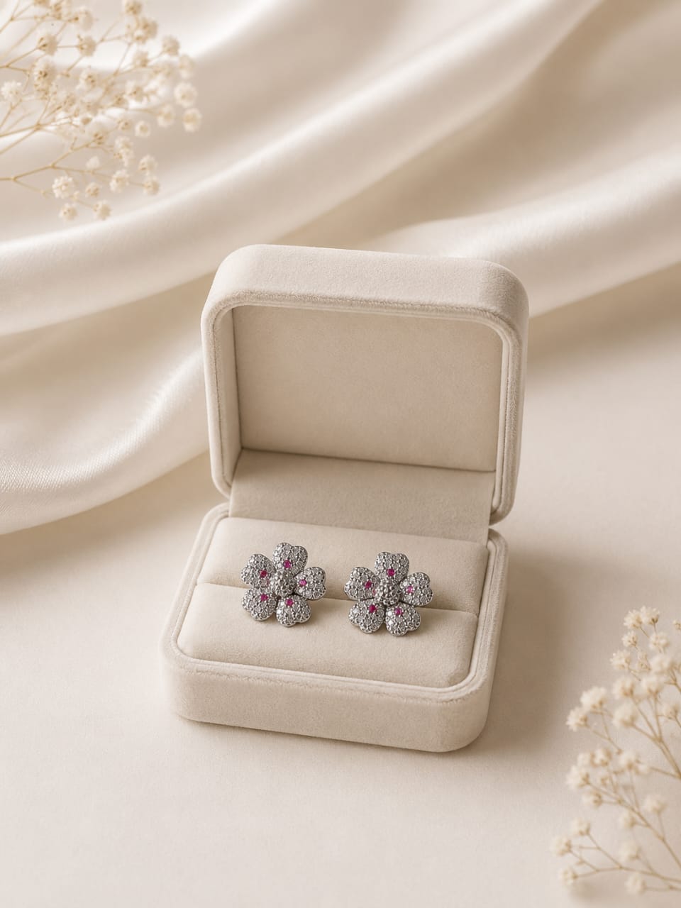Silver Bloom Earrings