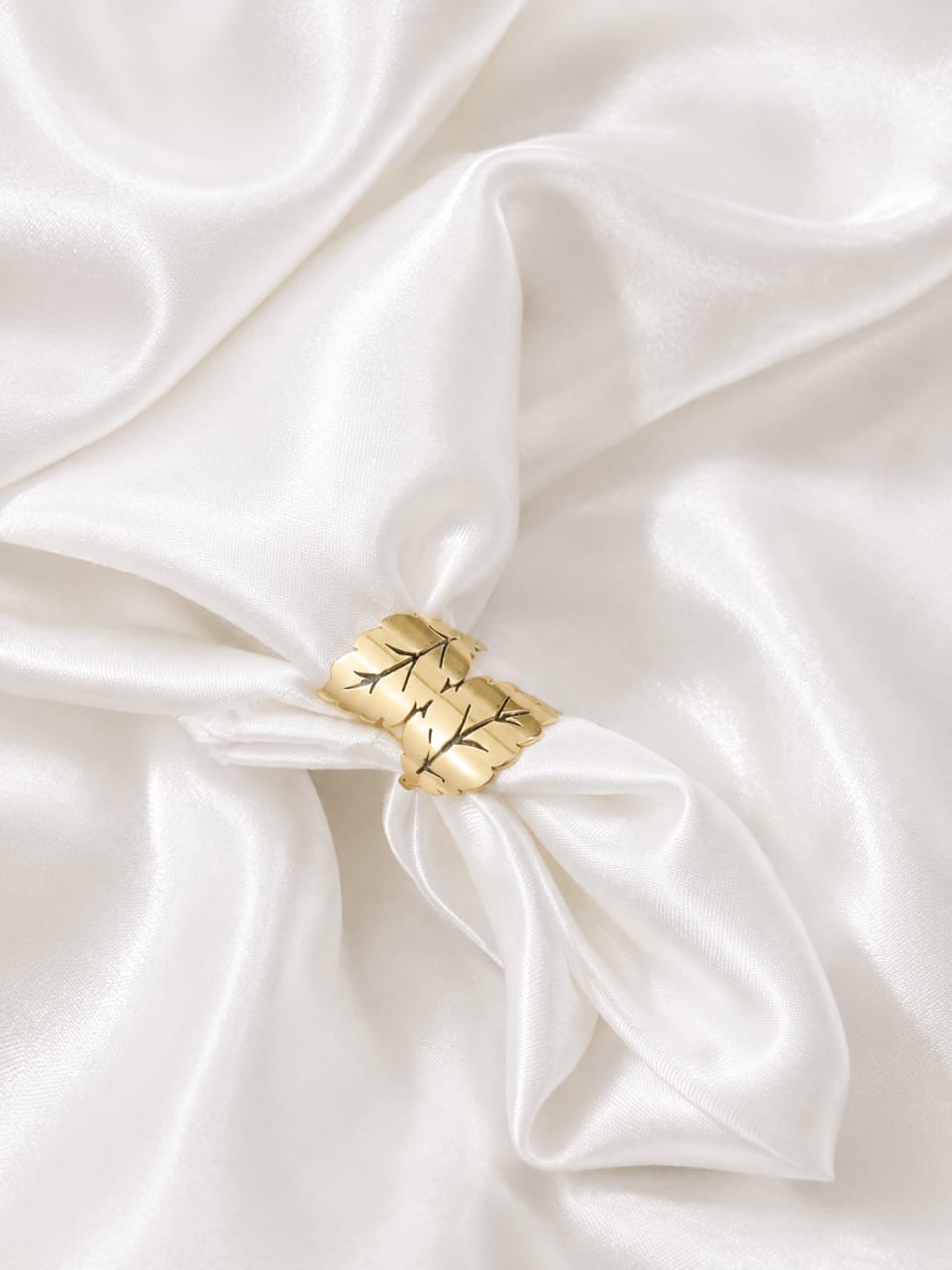 Golden Leaf Ring _ Stainless Steel Ring