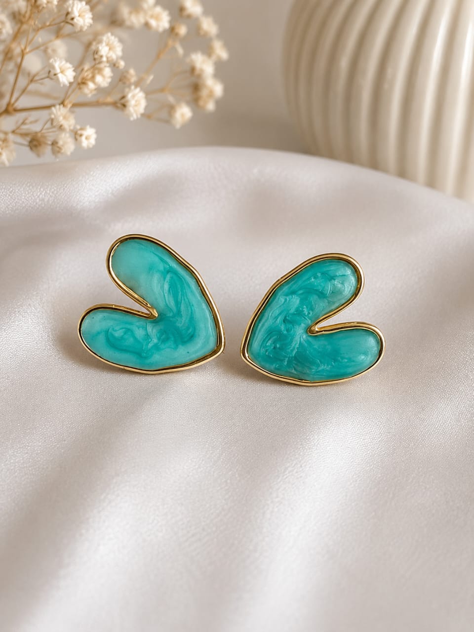 Turquoise Heart Earrings